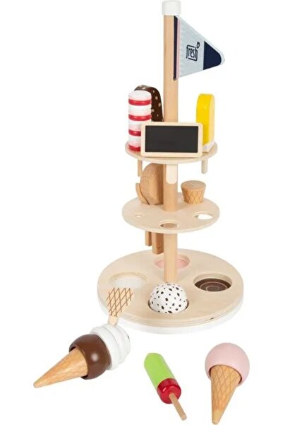 NO BRAND Stand de înghețată din lemn cu accesorii, figurine de înghețată pent...