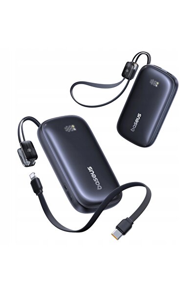 Baseus Baterie externă 10000mAh 22.5W cu afișaj + Cablu USB-C / Lightning