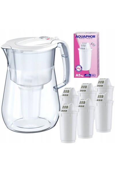 Aquaphor Set de carafe filtrante de apă Provence White + 6 filtre A5Mg