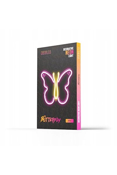 Telforceone Lampă LED neon fluture, de perete, suspendată, colorată, alimenta...