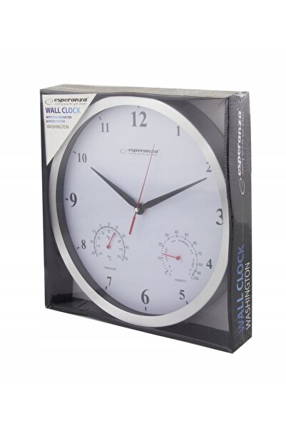 ESPERANZA CEAS DE PERETE MODERN PENTRU SUFRAGERIE 30 CM 3 ÎN 1 HIGROMETRU TER...