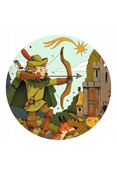 NO BRAND Puzzle Robin Hood 36 piese pentru copii de la 4 ani Djeco