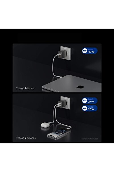 NO BRAND Încărcător de perete SPIGEN Essential EE472EU 47W Gri USB-C