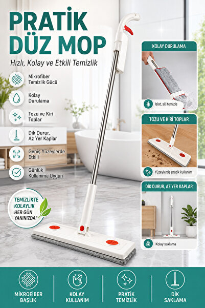 ALL FAST Spreyli ve Sıkmalı Mop Temizlik Seti Mikrofiber Bezli 2’si 1 Arada Y...