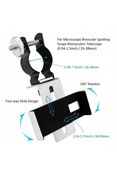 APEXEL Suport de montare pentru Telescop, Microscop, Binoclu, Lunetă, Smartphone