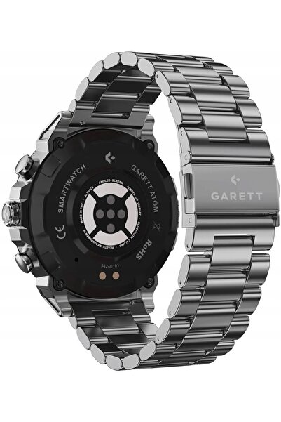 GARETT SMARTWATCH ATOM WATCH PENTRU BĂRBAȚI 47MM AMOLED 1,43 " ARGINTIU 2 CURELE