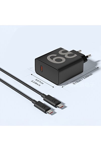 NO BRAND Încărcător de perete cu cablu Motorola TurboPower MC-682 68W USB-C GaN