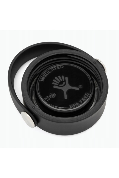 Hydro Flask Sticlă 946 ml cu gura largă și capac flexibil, negru