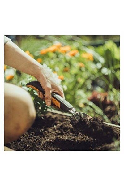 FiSKARS Lopată de grădină Xact din oțel inoxidabil cu mâner SoftGrip