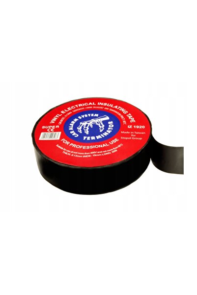 NO BRAND 10x Bandă izolatoare adezivă neagră TERMINATOR izolație PVC 20m/19mm
