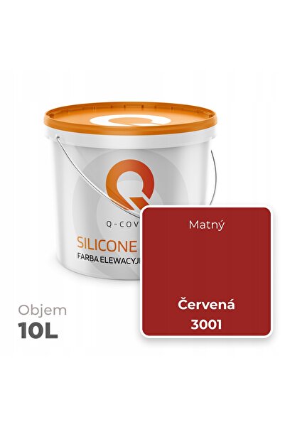 NO BRAND Vopsea Siliconică Roșu RAL 3001 10L Premium