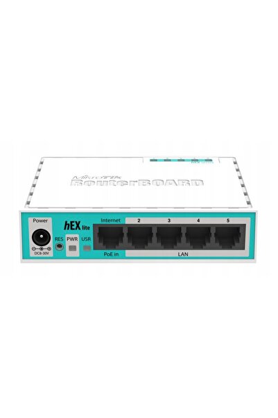 MIKROTIK Router hEX lite RB750r2 SOHO cu alimentare 5xFE PoE