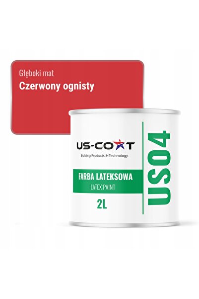 NO BRAND Vopsea latex pentru pereți, roșu foc, H3516, 2L, mată.