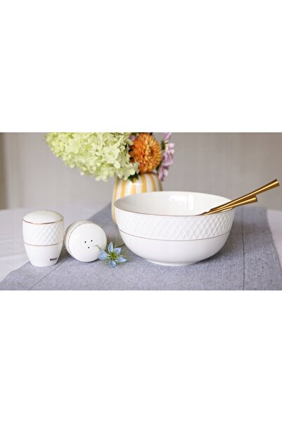 NO BRAND Salaterka porțelan ALB BOL MARE pentru salată 1850 ml WILMAX DIAMOND