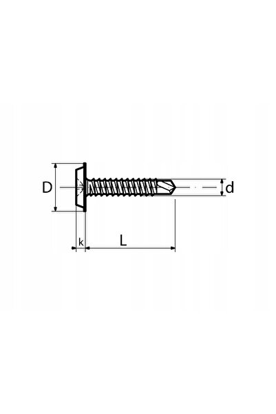 NO BRAND Șuruburi metalice pentru tablă, 4.2x16, autoperforante, cu cap cu șa...
