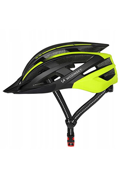 WOZINSKY Cască de ciclism MTB cu lumină spate LED, USB-C, ventilată, ușoară, ...