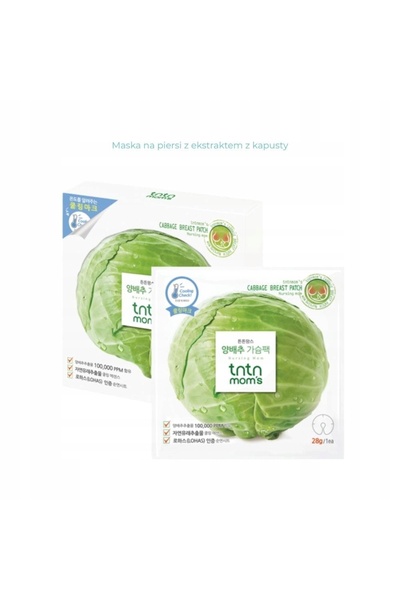 NO BRAND Mască pentru piept cu extract de varză TNTNMOM, 8 bucăți