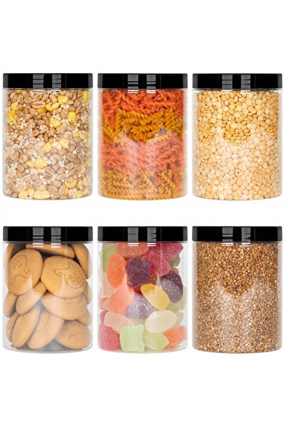 NO BRAND Recipiente pentru alimente, borcan de depozitare din plastic 1500ml ...