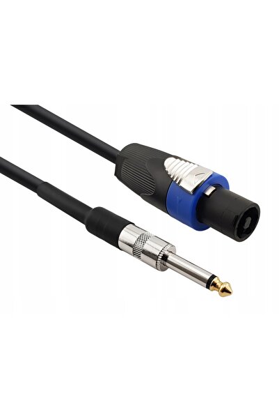 NO BRAND Cablu difuzor 2x1,5mm² Speakon mufă mare 6.3mm TS Mono SP12200 20m Roșu