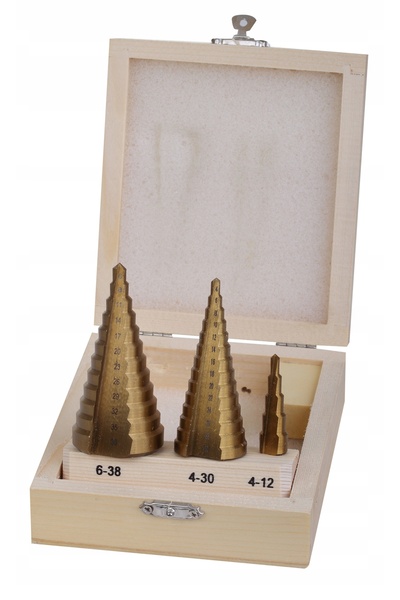 Proline Burghie etajate pentru metal HSS TIN 3 buc. Prolin