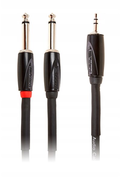 NO BRAND Roland RCC-10-3528V2 3m 2 x 6.35mm 3.5mm Cablu audio negru