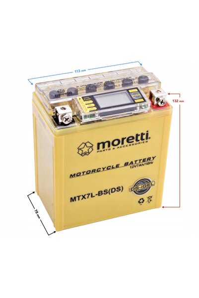 NO BRAND Baterie pentru scuter, motocicletă, quad, cross, motor 12V 7Ah cu af...