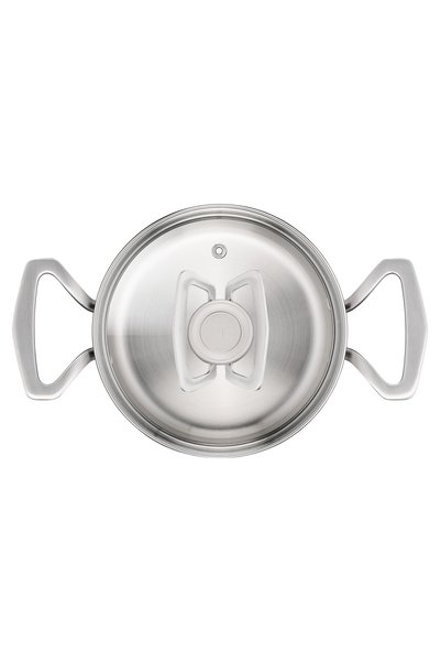 TEFAL Oală din oțel rezistent cu capac 16 cm 1,7 l E5294204 inducție gaz
