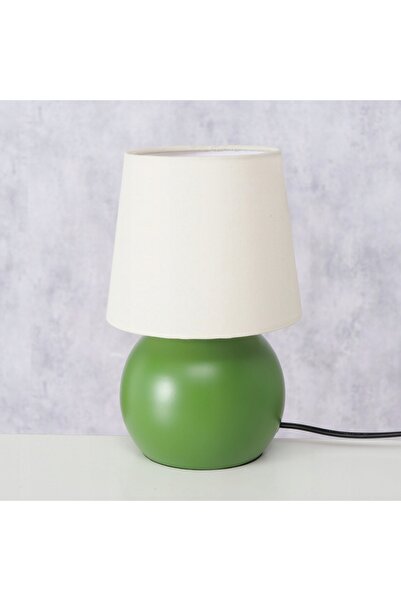 Boltze LAMPĂ DE NOAPTE VERDE DE MASĂ METAL ABAJUR TEXTIL SABIA 14X21,8 CM