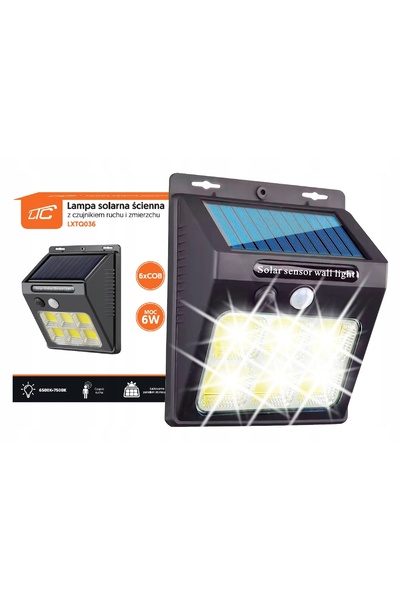 LTC Lampă solară cu halogen, cu senzor de mișcare, 6W