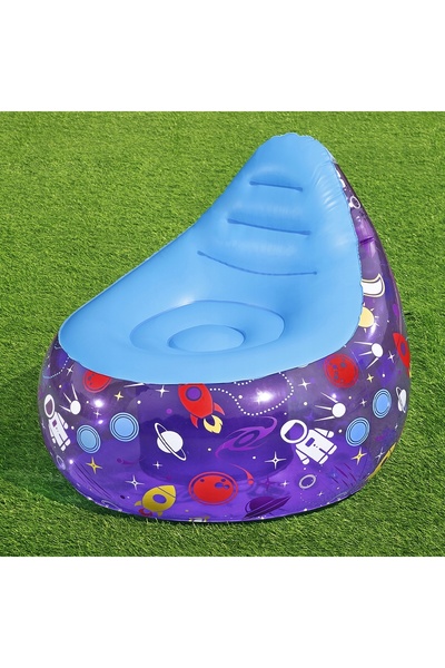 NO BRAND Scaun gonflabil cu lumină LED PUFA PUF pentru copii până la 45 kg Be...