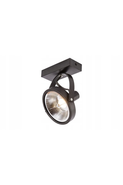 NO BRAND Lampă cu halogen 1 x AR111 LED orientabilă, neagră, pentru galerie, ...