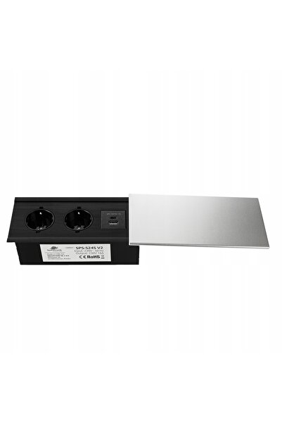 Spacetronik Priză de masă retractabilă cu încărcător USB A+C SPS-S24CS