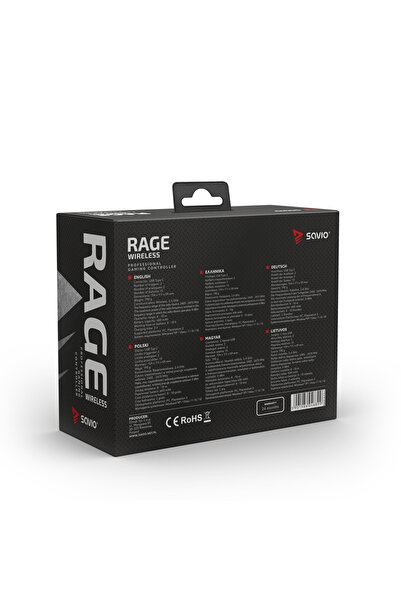 Savio Controler Gamepad Wireless pentru PC PS3 RAGE cu Vibrații
