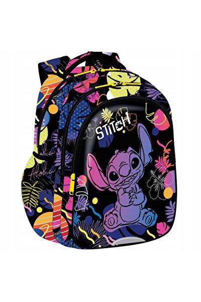 NO BRAND Rucsac școlar cu multiple compartimente Lilo și Stitch CoolPack Negru