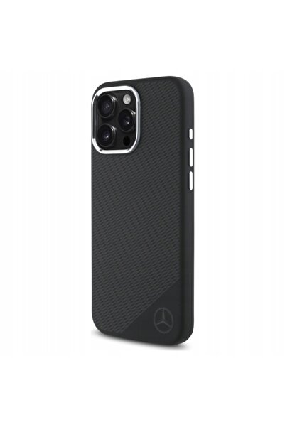 MERCEDES Husă pentru iPhone 16 Pro 6.3 " neagră din silicon cu logo tonal și ...
