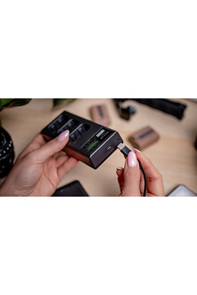 Newell Încărcător de baterii cu trei canale CD-USB-C pentru LP-E6 pentru Canon
