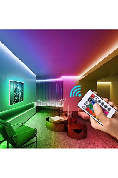 NO BRAND Kit bandă LED RGB 10m Bluetooth + control prin aplicație