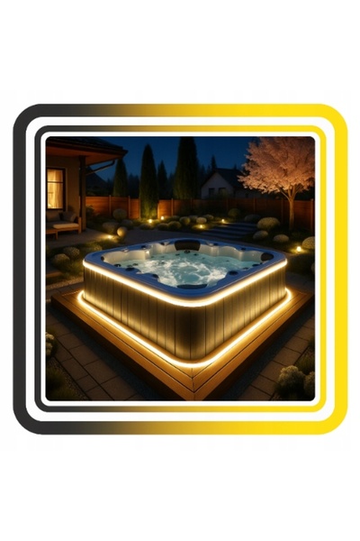 NO BRAND Bandă LED pentru baie SAUNĂ COB 24V IP68 3000K 10W/m 5m lumină continuă