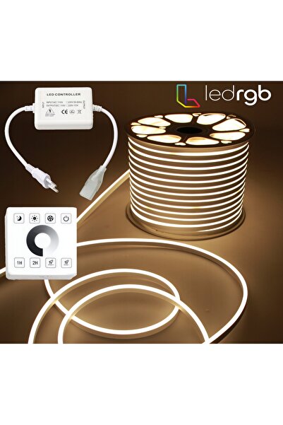 NO BRAND KIT LED STRIP NEON 230V 10m 3000K ALB CALD Sursă de alimentare Contr...