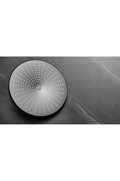 Wenko Cap de duș rotund, gri grafit, 25 cm, plastic