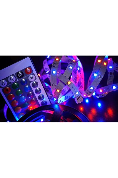 Virone Bandă LED RGB colorată de 5M + Sursă de alimentare 12V + Telecomandă