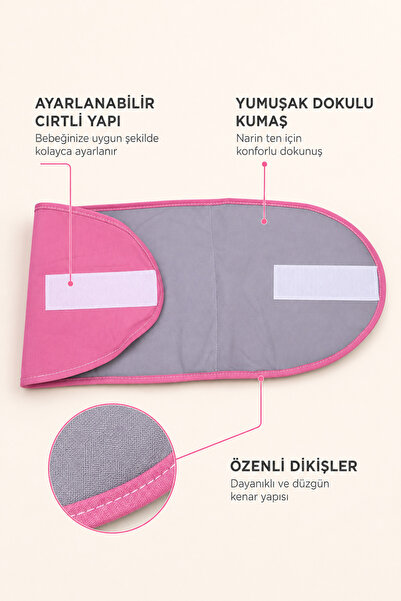 JINYJIA Adjustable Velcro Half Baby Swaddle Newborn Arm Swaddle 70X25 cm
