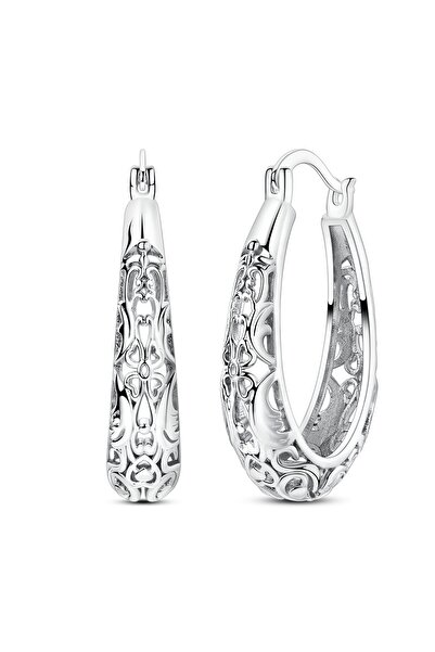 Choice KTE469 Woman Earring 925 Sterling Silver Original Hoop Earring Round S...