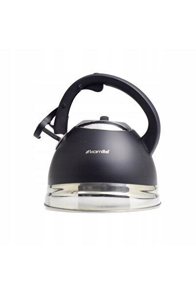Kamille Fierbător din oțel inoxidabil cu fluier, pentru inducție și gaz, 3L, ...