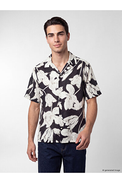 LC Waikiki Lcw Vision Black Regular Fit Patterned Men's Shirt