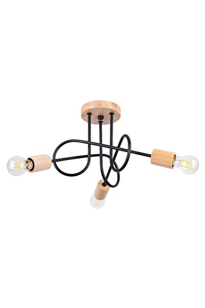 SOLLUX Candelabru negru EMBER 3