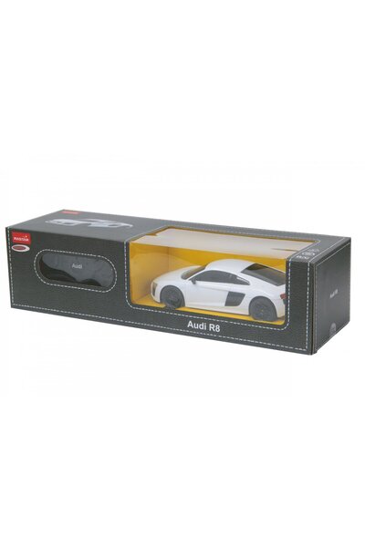 Rastar Mașină cu telecomandă Audi R8 Albă, Scară 1:24