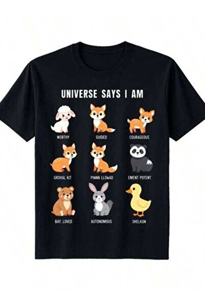 NOURAM Cute Animal Motif With Inspirational Words 100 Percent Soft And T Shir...