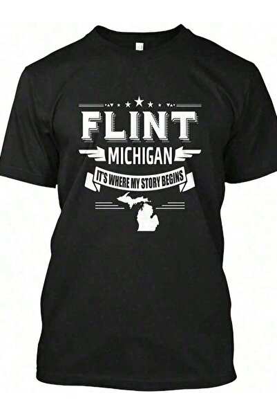 21JNRY Flint-Inspired Men's Cotton Tee - Casual & Stylish Short-Sleeve-Shirt,...