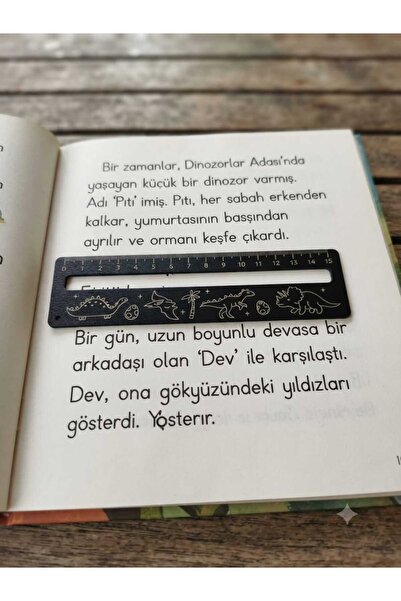 Mu Art Ahşap 10 Ξύλινοι σελιδοδείκτες (με οδηγό ανάγνωσης και χάρακα) 3 χιλ. ...